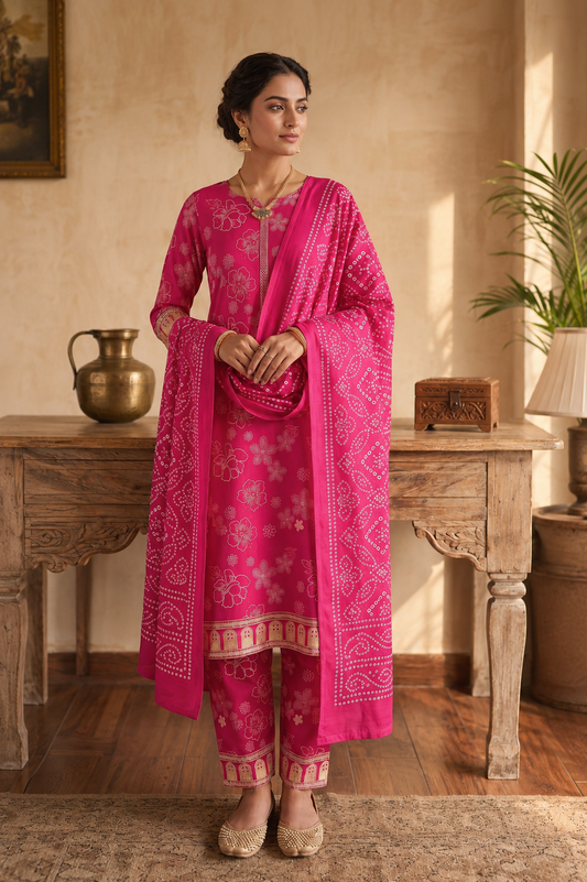 Swiss Lawn Unstitched 3 Piece Suit - A1814